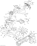Chassis Diagram and Parts List for A25K54YT 96046000400 Ariens Lawn Tractor