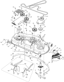 Mower Deck Diagram and Parts List for A25K54YT 96046000400 Ariens Lawn Tractor