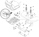 Seat Assembly Diagram and Parts List for A25K54YT 96046000400 Ariens Lawn Tractor