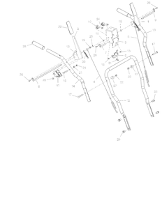 Handlebars Diagram and Parts List for 921070  Ariens Snow Blower