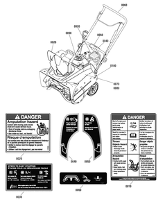 Decals Group Diagram and Parts List for 938022 (1695940)(2010) Ariens Snow Blower