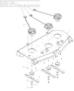 Deck, Blades And Spindle Motors - 60-Inch - Sd Diagram and Parts List for 998303 001000 + Ariens Lawn Tractor