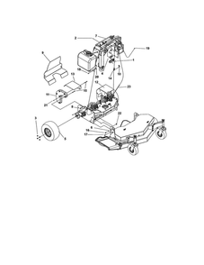 Main Frame Diagram and Parts List for 99480600  Ariens Lawn Mower