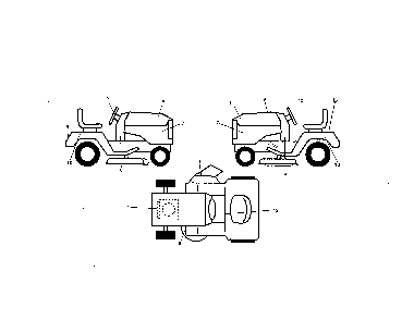 Decals Diagram and Parts List for 936060  Ariens Lawn Tractor