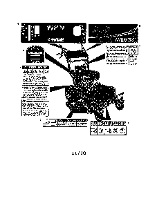 Decals Diagram and Parts List for 91141000  Ariens Lawn Mower