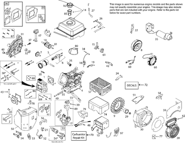 Engine 08201533 Diagram and Parts List for 08201533  Ariens Engine
