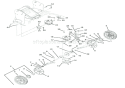 Transmission And Height Of Cut Diagram and Parts List for 911152 000101-001999 Ariens Lawn Mower