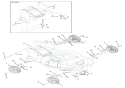 Wheels And Height Of Cut Diagram and Parts List for 911152 000101-001999 Ariens Lawn Mower