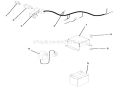 Electrical Harness And Battery Diagram and Parts List for 911154 000101 - 001999 Ariens Lawn Mower