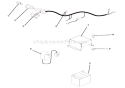 Electrical Harness And Battery Diagram and Parts List for 911156 000101 Ariens Lawn Mower