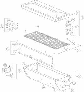 Hopper And Frame Assembly Diagram and Parts List for 851006 000101 Ariens Lawn Tractor Accessories