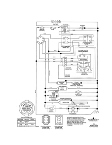Schematic Diagram Diagram and Parts List for 96046000100  Ariens Lawn Tractor