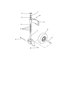 Wheel/Strut Diagram and Parts List for 99480600  Ariens Lawn Mower