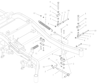 Deck Lift - Lh Diagram and Parts List for 991590 095000 + Ariens Lawn Tractor