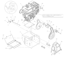 Engine, Frame And Belt Drive - Ax252 Diagram and Parts List for 921072  Ariens Snow Blower