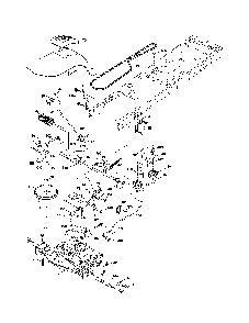Drive Diagram and Parts List for A18KG42 96046000100 Ariens Lawn Tractor