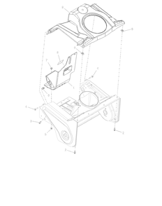 Cover Diagram and Parts List for 938029  Ariens Snow Blower