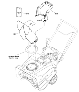 Chute Group - Manual Diagram and Parts List for 938022 (1696306-00)(2012) Ariens Snow Blower