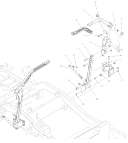 Controls Diagram and Parts List for 991296 100000 + Ariens Lawn Tractor