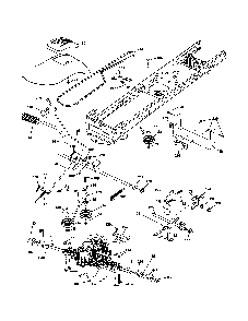 Drive Diagram and Parts List for 93604200  Ariens Lawn Tractor