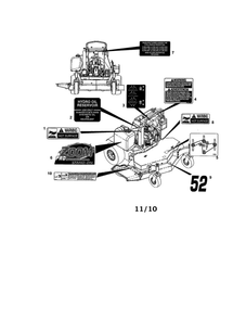 Decals 1 Diagram and Parts List for 99480600  Ariens Lawn Mower