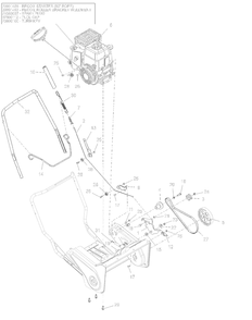 Engine And Belt Drive Diagram and Parts List for 938029  Ariens Snow Blower