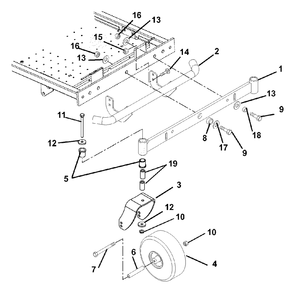 Front Axle, Tires And Bumper Diagram and Parts List for 915067 (010000 & Above)(1740) Ariens Lawn Tractor