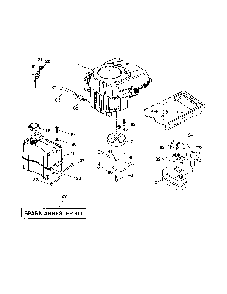 Engine Diagram and Parts List for A18KG42 96046000100 Ariens Lawn Tractor