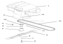 Engine, Blade And Belt Diagram and Parts List for 911112 000101-001999 Ariens Lawn Mower