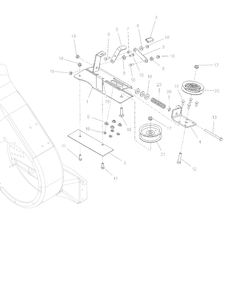 Belt Drive Assembly Diagram and Parts List for 718010  Ariens Lawn Tractor Accessories