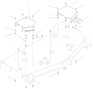 Belt Guards Diagram and Parts List for 991590 095000 + Ariens Lawn Tractor