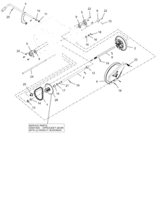 Friction Drive Diagram and Parts List for 926093 000101 & Above Ariens Snow Blower