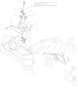 Control Panel Diagram and Parts List for 991590 095000 + Ariens Lawn Tractor