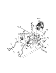 Engine/Hydraulic/Mainframe Diagram and Parts List for 99480600  Ariens Lawn Mower