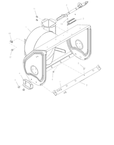 Housing – 28-Inch Diagram and Parts List for 921070  Ariens Snow Blower