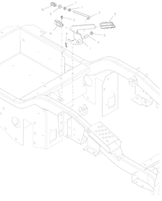 Brake Controls Diagram and Parts List for 997312 000101 - 001499 Ariens Lawn Tractor