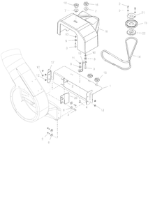 Pump Mount And Cover - 48-Inch Diagram and Parts List for 718017  Ariens Lawn Tractor Accessories