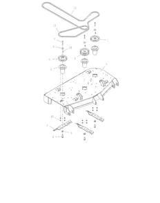 Deck, Belts, Blades And Spindles – 48-Inch Diagram and Parts List for 991296 100000 + Ariens Lawn Tractor