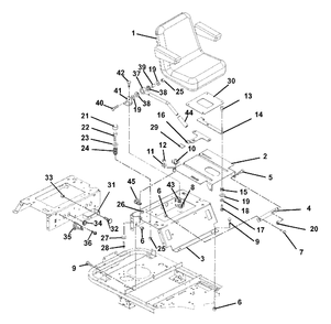 Seat And Seat Support Diagram and Parts List for 915067 (010000 & Above)(1740) Ariens Lawn Tractor