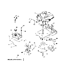 Engine Diagram and Parts List for A19K42 96046000500 Ariens Lawn Tractor