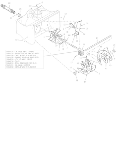 Auger Assembly - 36-Inch Diagram and Parts List for 851002 000101 Ariens Lawn Tractor Accessories