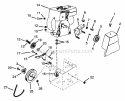 Engine And Drive Diagram and Parts List for 902811 000101 Ariens Tiller