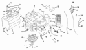 Engine, Fuel And Exhaust System Diagram and Parts List for 988315 000101 Ariens Lawn Mower