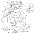 Frame And Handlebars Diagram and Parts List for 988316 000101 Ariens Lawn Mower