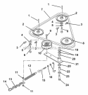 Ground Drive Diagram and Parts List for 988316 000101 Ariens Lawn Mower