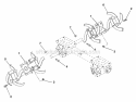 Tine Assembly Diagram and Parts List for 901026 000101 Ariens Tiller
