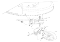 Swivel Wheels And Brackets Diagram and Parts List for 911052 022501 Ariens Lawn Mower