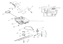 Engine, Blade And Belt Diagram and Parts List for 911047 005001 Ariens Lawn Mower