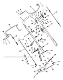 Handlebar And Controls Diagram and Parts List for 911047 005001 Ariens Lawn Mower