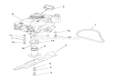 Engine, Blade And Belt Diagram and Parts List for 911509 001014 Ariens Lawn Mower